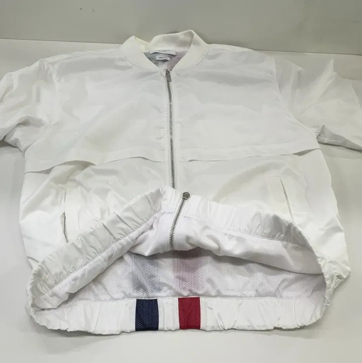 Thom Browne Thom Browne White Rwb Stripe Bomber Jacket Size US L / EU 52-54 / 3 - 7 Thumbnail
