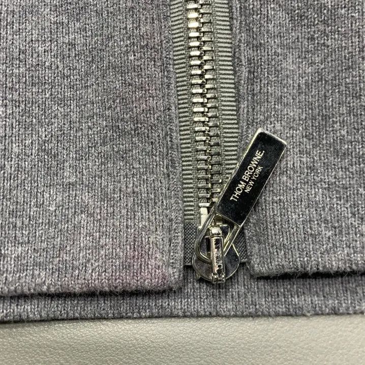 Thom Browne Thom Browne Classic Stripe Zip-Up Hoodie Size US M / EU 48-50 / 2 - 7 Thumbnail