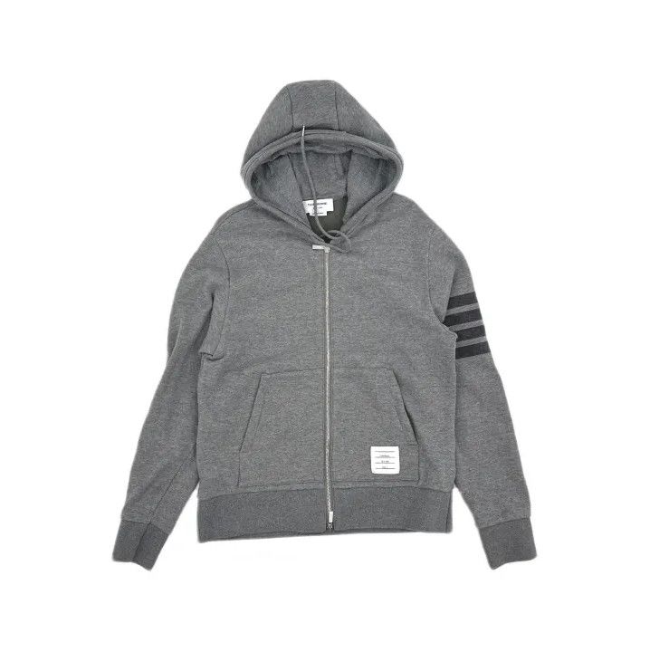 Thom Browne Thom Browne Classic Stripe Zip-Up Hoodie Size US M / EU 48-50 / 2 - 2 Thumbnail