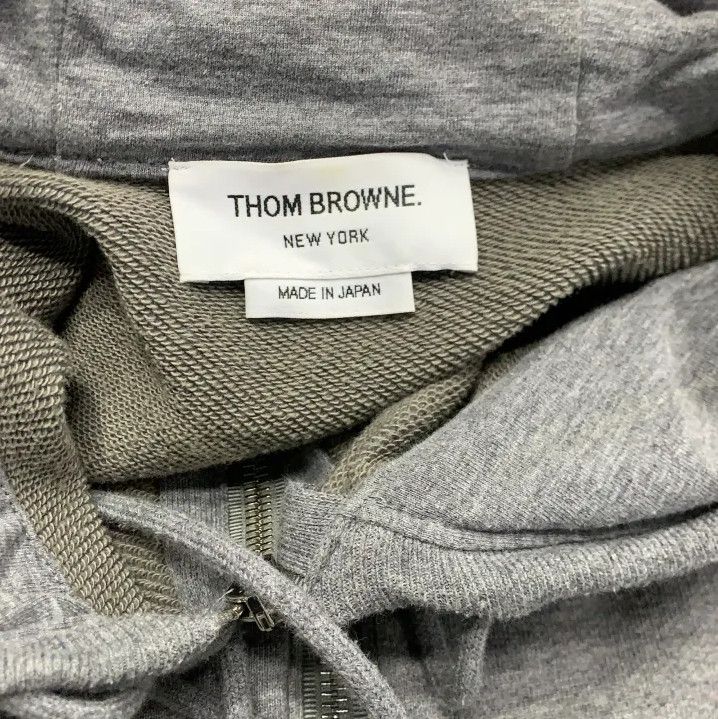 Thom Browne Thom Browne Classic Stripe Zip-Up Hoodie Size US M / EU 48-50 / 2 - 9 Thumbnail