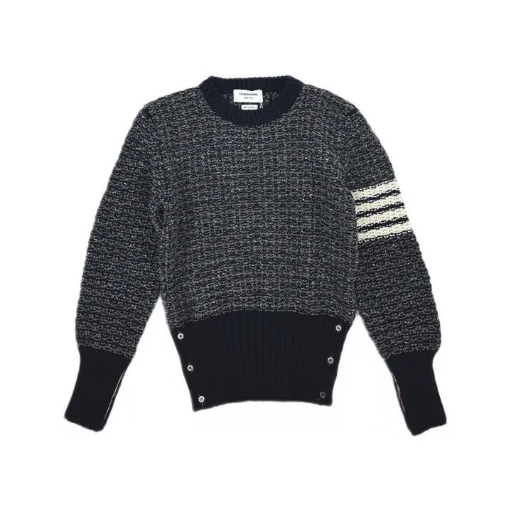 Thom Browne Thom Browne Navy Blue Striped Sweater Size US M / EU 48-50 / 2 - 2 Thumbnail