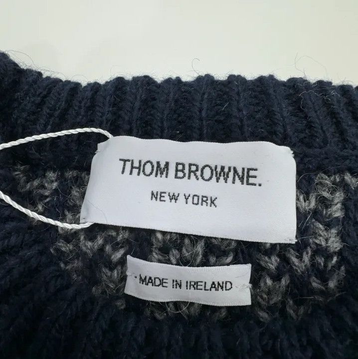 Thom Browne Thom Browne Navy Blue Striped Sweater Size US M / EU 48-50 / 2 - 5 Thumbnail