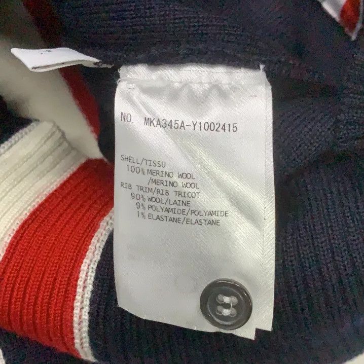 Thom Browne Thom Browne Blue Logo Embroidered Wool Sweater Size US S / EU 44-46 / 1 - 5 Thumbnail