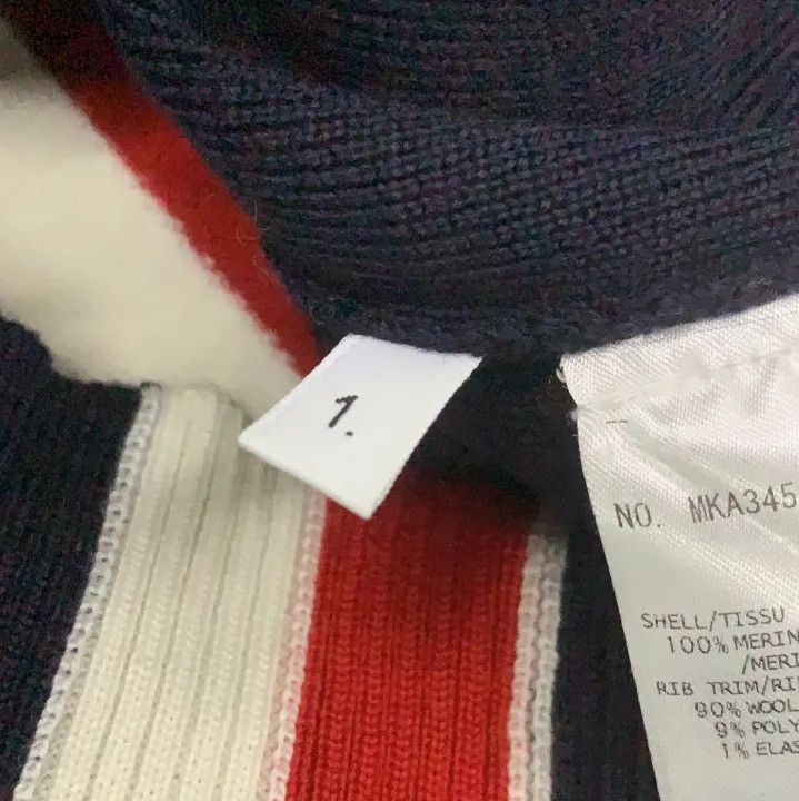 Thom Browne Thom Browne Blue Logo Embroidered Wool Sweater Size US S / EU 44-46 / 1 - 6 Thumbnail