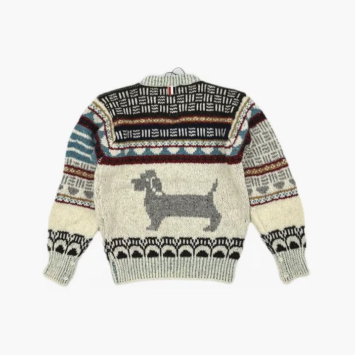 Thom Browne Thom Browne Cozy Knitted Sweater with Dog Design Size US M / EU 48-50 / 2 - 3 Thumbnail