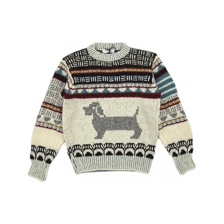 Thom Browne Thom Browne Cozy Knitted Sweater with Dog Design Size US M / EU 48-50 / 2 - 2 Thumbnail
