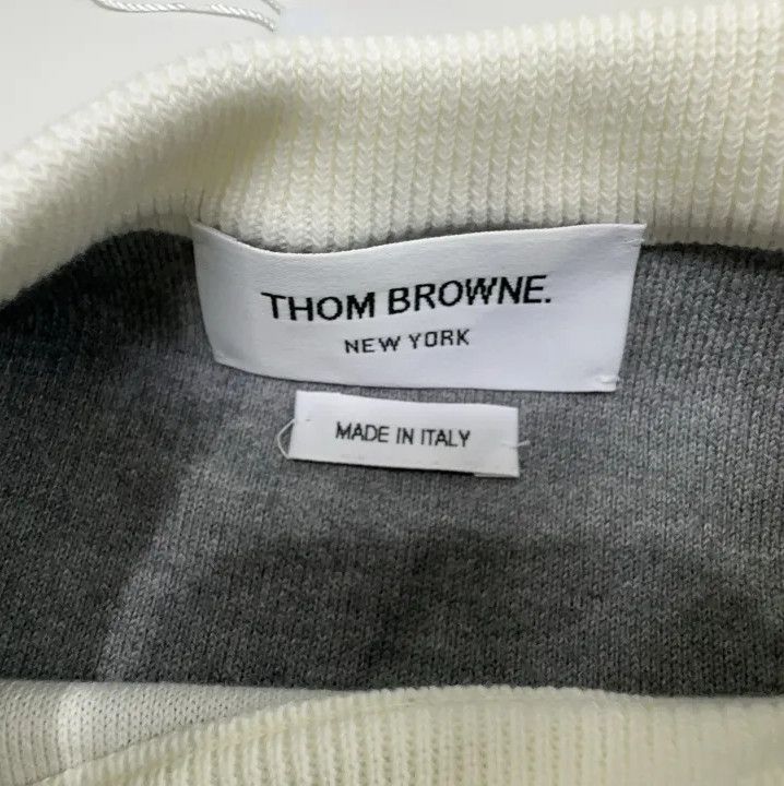 Thom Browne Thom Browne Gray Colorblock Knit Sweater Size US S / EU 44-46 / 1 - 5 Thumbnail