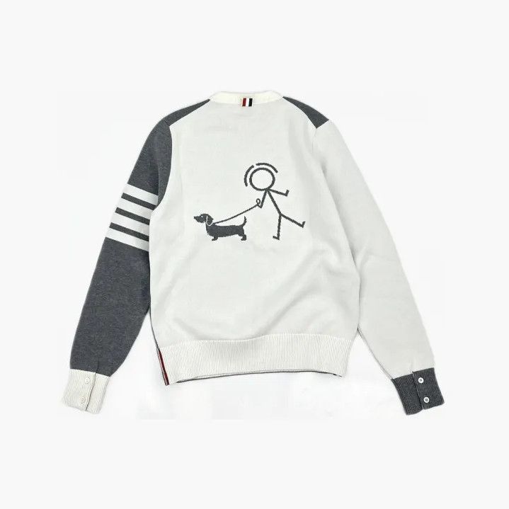 Thom Browne Thom Browne Gray Colorblock Knit Sweater Size US S / EU 44-46 / 1 - 3 Thumbnail