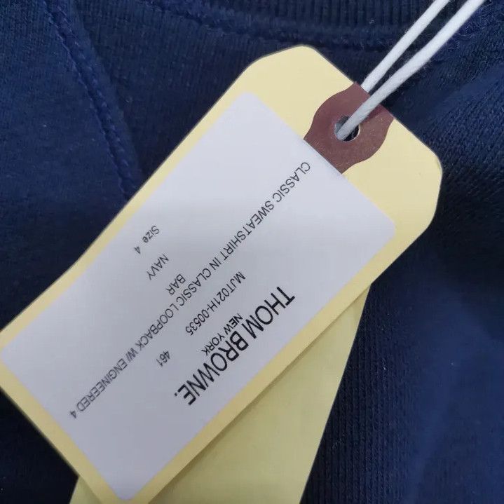 Thom Browne Thom Browne Classic Navy Crewneck Sweatshirt Size US M / EU 48-50 / 2 - 3 Thumbnail