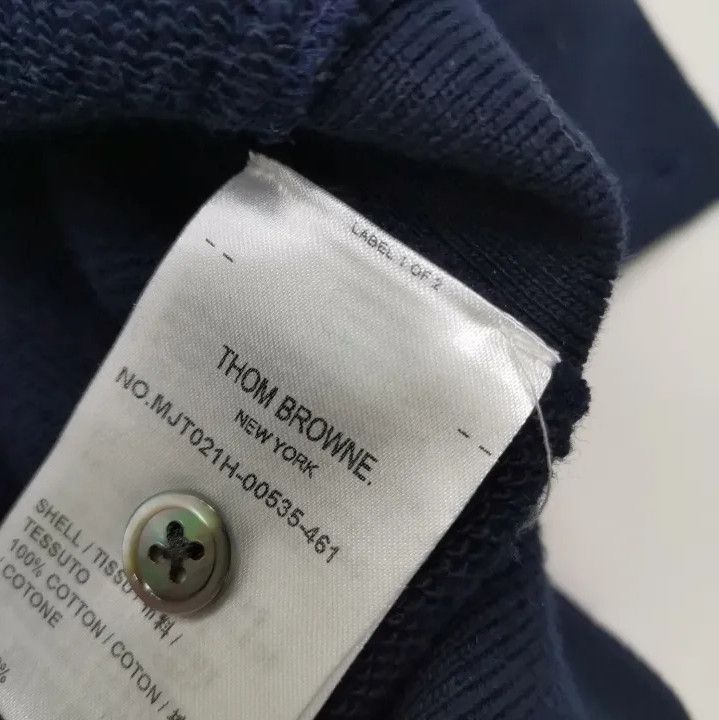 Thom Browne Thom Browne Classic Navy Crewneck Sweatshirt Size US M / EU 48-50 / 2 - 2 Thumbnail