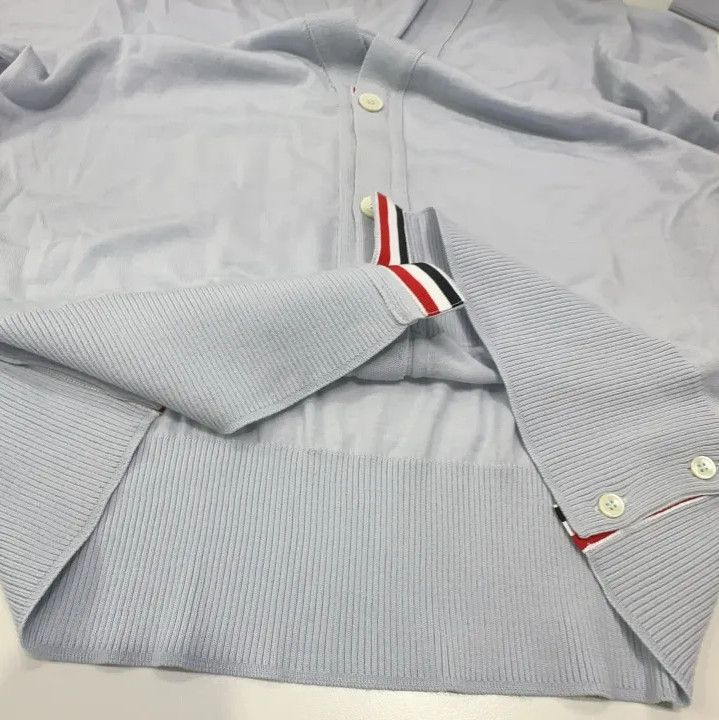 Thom Browne Thom Browne Blue Casual Knit Cardigan for Men Size US M / EU 48-50 / 2 - 9 Thumbnail
