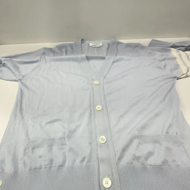 Thom Browne Thom Browne Blue Casual Knit Cardigan for Men Size US M / EU 48-50 / 2 - 8 Thumbnail