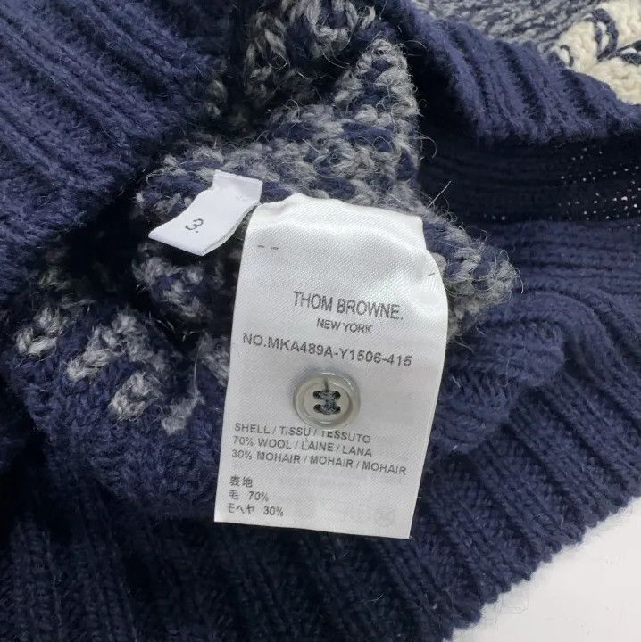 Thom Browne Thom Browne Navy Blue Striped Knit Sweater Size US M / EU 48-50 / 2 - 6 Thumbnail