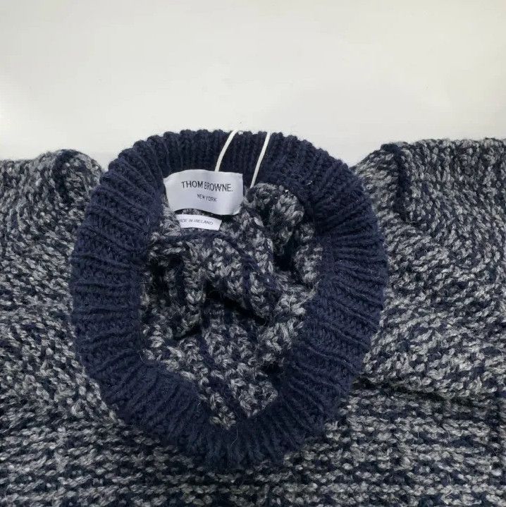 Thom Browne Thom Browne Navy Blue Striped Knit Sweater Size US M / EU 48-50 / 2 - 7 Thumbnail