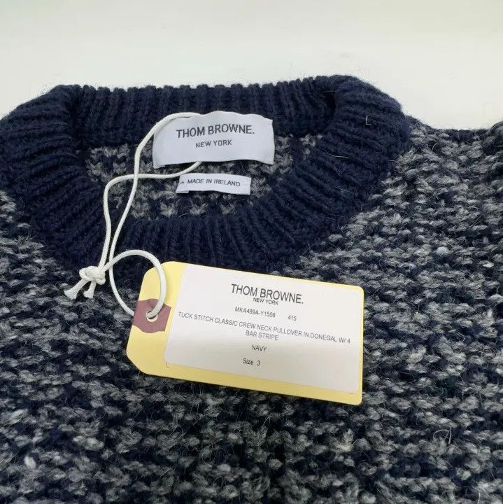 Thom Browne Thom Browne Navy Blue Striped Knit Sweater Size US M / EU 48-50 / 2 - 5 Thumbnail