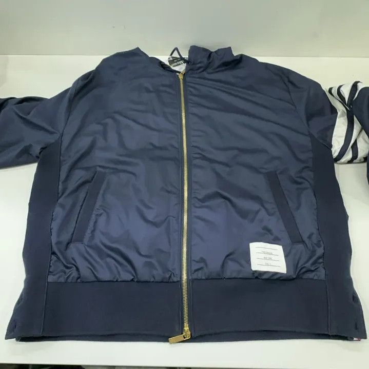 Thom Browne Thom Browne Navy Hooded Jacket for Men Size US M / EU 48-50 / 2 - 8 Thumbnail