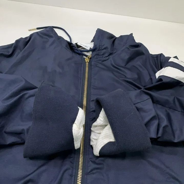 Thom Browne Thom Browne Navy Hooded Jacket for Men Size US M / EU 48-50 / 2 - 11 Thumbnail