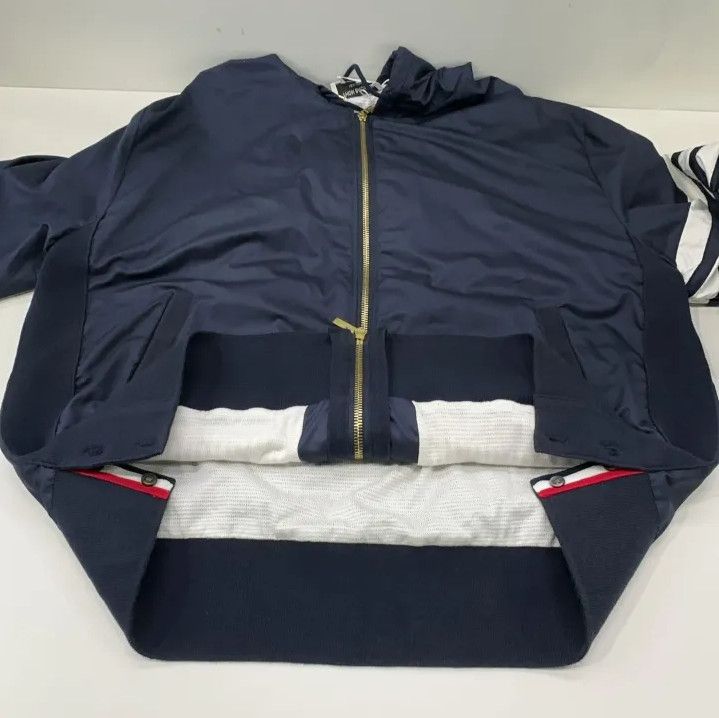 Thom Browne Thom Browne Navy Hooded Jacket for Men Size US M / EU 48-50 / 2 - 9 Thumbnail