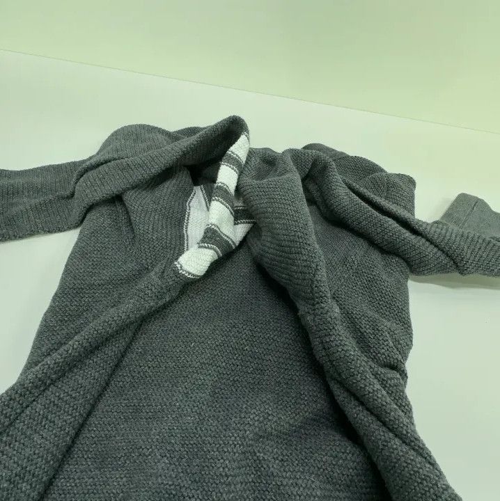 Thom Browne Thom Browne Gray Striped V-Neck Cardigan Sweater Size US S / EU 44-46 / 1 - 10 Thumbnail