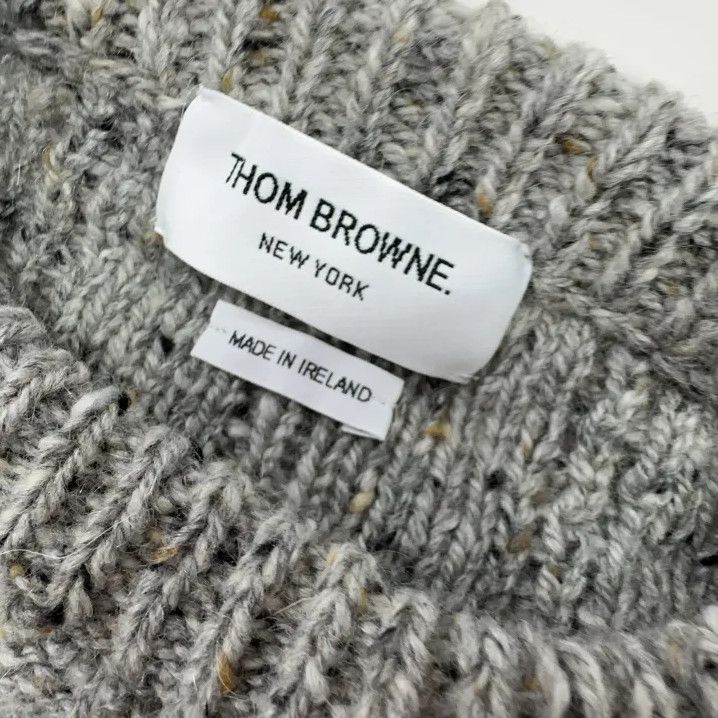 Thom Browne Thom Browne Gray Striped Wool Long Sleeve Sweater Size US S / EU 44-46 / 1 - 5 Thumbnail