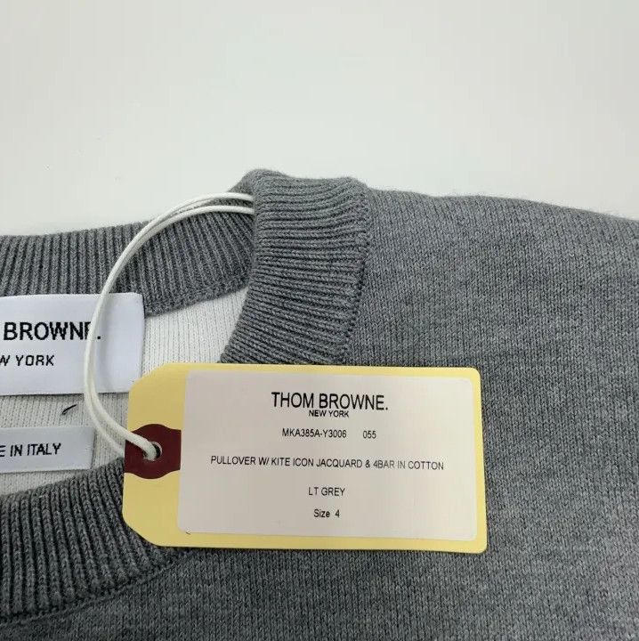 Thom Browne Thom Browne Gray Pullover Knit Sweater Size US L / EU 52-54 / 3 - 5 Thumbnail