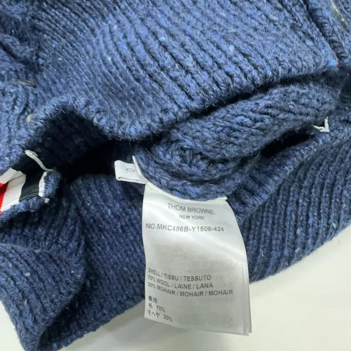 Thom Browne Thom Browne Blue Cable Knit Long Sleeve Sweater Size US M / EU 48-50 / 2 - 5 Thumbnail