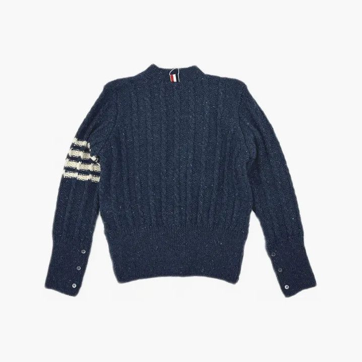 Thom Browne Thom Browne Blue Cable Knit Long Sleeve Sweater Size US M / EU 48-50 / 2 - 3 Thumbnail