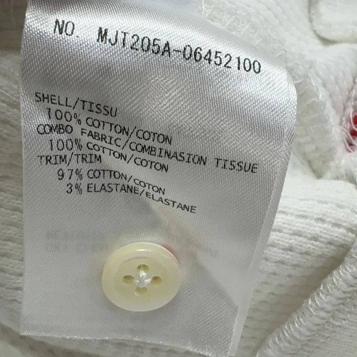 Thom Browne Thom Browne Classic Crewneck Waffle Knit White Sweatshirt Size US S / EU 44-46 / 1 - 7 Thumbnail