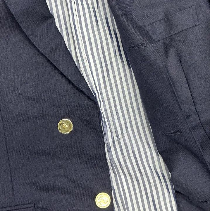 Thom Browne Thom Browne Classic Navy Wool Blazer for Men Size US S / EU 44-46 / 1 - 5 Thumbnail