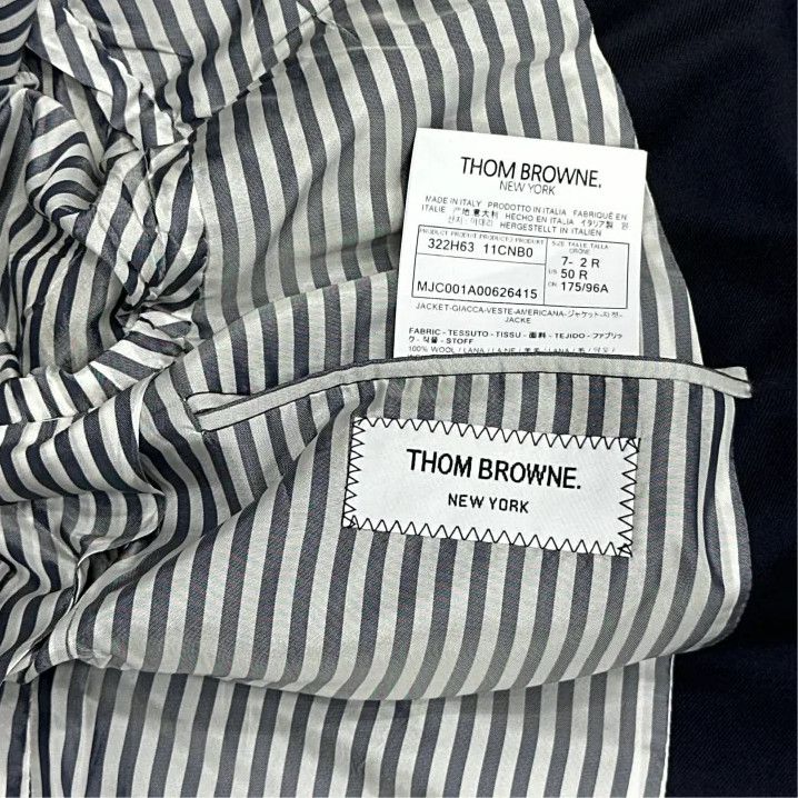 Thom Browne Thom Browne Classic Navy Wool Blazer for Men Size US S / EU 44-46 / 1 - 3 Thumbnail