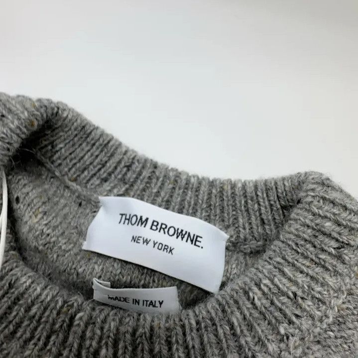 Thom Browne Thom Browne Gray Wool Crewneck Sweater Size US M / EU 48-50 / 2 - 5 Thumbnail