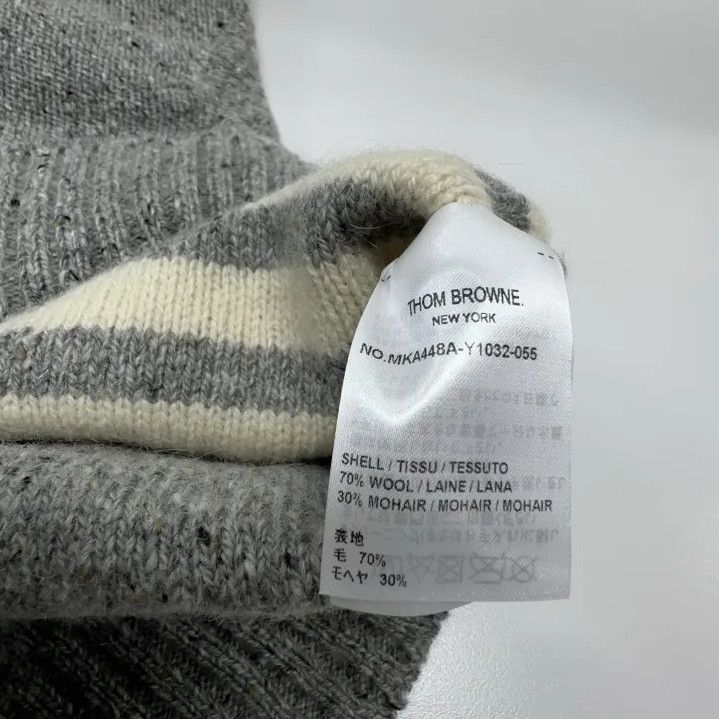 Thom Browne Thom Browne Gray Wool Crewneck Sweater Size US M / EU 48-50 / 2 - 6 Thumbnail