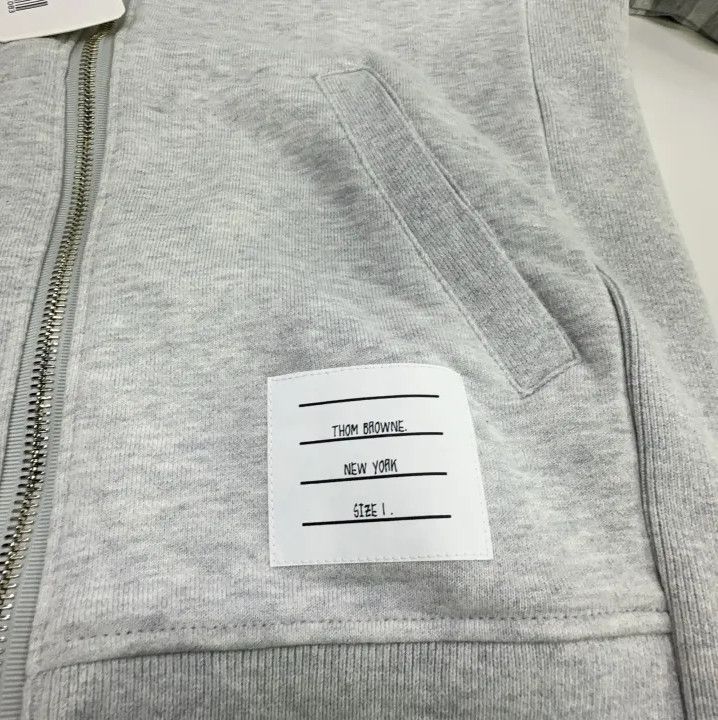 Thom Browne Thom Browne Gray Casual Hooded Jacket Size US S / EU 44-46 / 1 - 5 Thumbnail