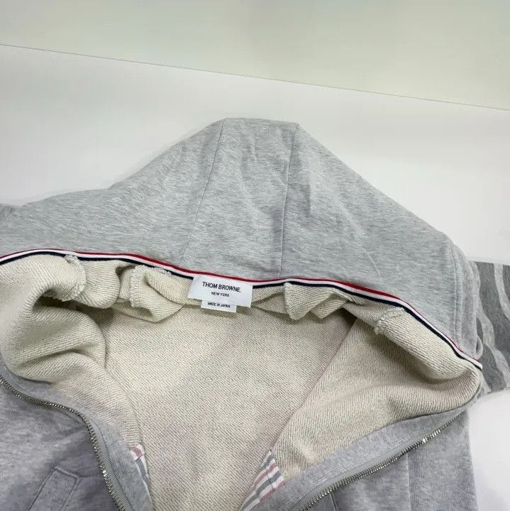 Thom Browne Thom Browne Gray Casual Hooded Jacket Size US S / EU 44-46 / 1 - 7 Thumbnail
