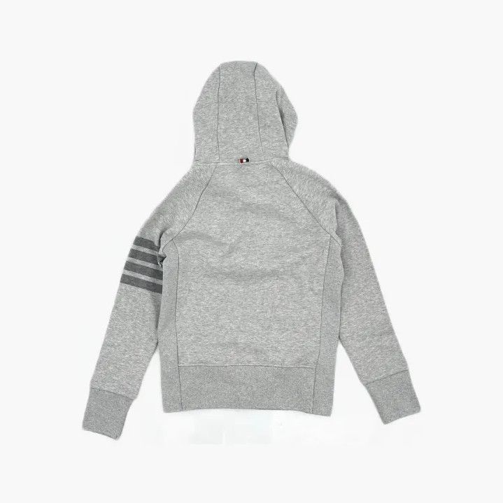 Thom Browne Thom Browne Gray Casual Hooded Jacket Size US S / EU 44-46 / 1 - 3 Thumbnail