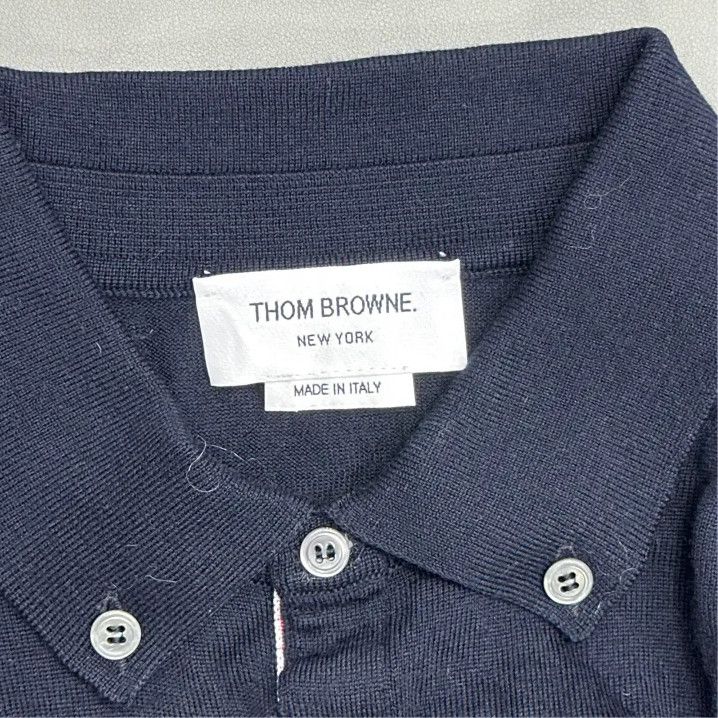 Thom Browne Thom Browne Navy Striped Long Sleeve Knitwear Size US M / EU 48-50 / 2 - 3 Thumbnail