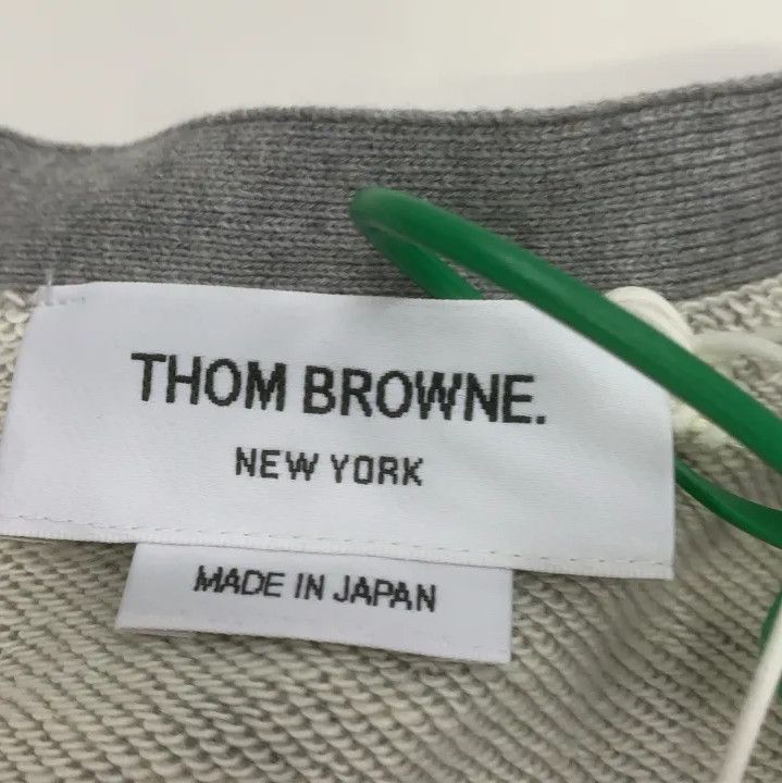 Thom Browne Thom Browne Gray V-Neck Cardigan with Stripes Size US S / EU 44-46 / 1 - 3 Thumbnail