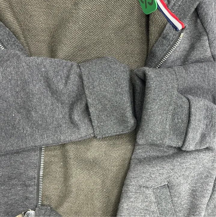 Thom Browne Thom Browne Classic Zip-Up Hoodie in Grey Size US L / EU 52-54 / 3 - 5 Thumbnail