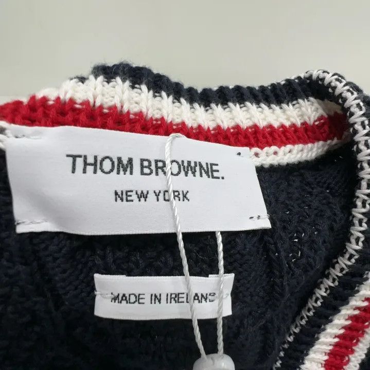 Thom Browne Thom Browne V-Neck Knitwear with Stripes Size US M / EU 48-50 / 2 - 4 Thumbnail