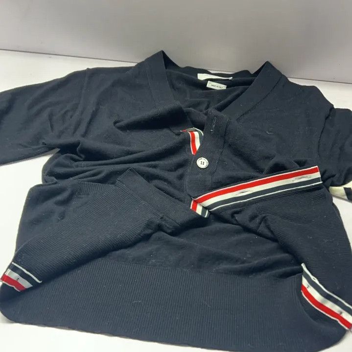 Thom Browne Thom Browne Blue Merino Wool V-Neck Cardigan Size US M / EU 48-50 / 2 - 14 Thumbnail