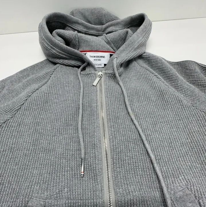 Thom Browne Thom Browne Gray Zip-Up Hooded Jacket Size US S / EU 44-46 / 1 - 7 Thumbnail