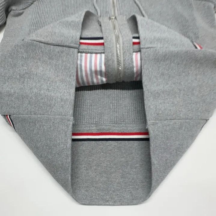 Thom Browne Thom Browne Gray Zip-Up Hooded Jacket Size US S / EU 44-46 / 1 - 9 Thumbnail