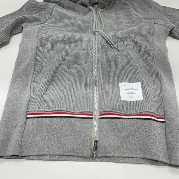 Thom Browne Thom Browne Gray Hooded Zip Jacket Size US M / EU 48-50 / 2 - 9 Thumbnail