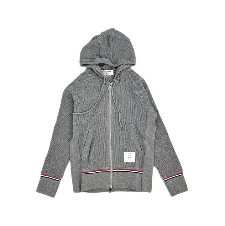 Thom Browne Thom Browne Gray Hooded Zip Jacket Size US M / EU 48-50 / 2 - 2 Thumbnail