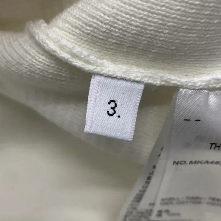 Thom Browne Thom Browne White Ribbed Detail Sweater for Men Size US M / EU 48-50 / 2 - 3 Thumbnail
