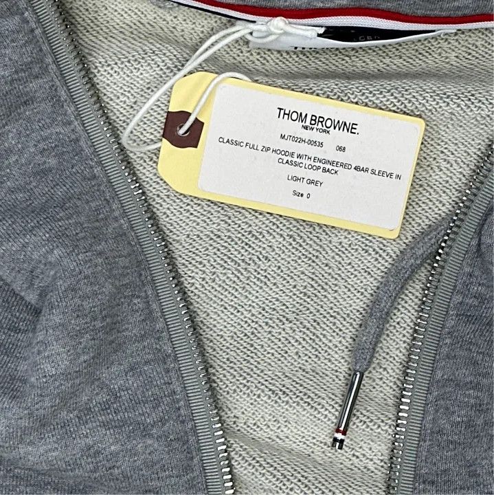 Thom Browne Thom Browne Gray IVY Boy Hoodie with Stripes Size US M / EU 48-50 / 2 - 3 Thumbnail