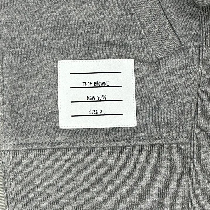 Thom Browne Thom Browne Gray IVY Boy Hoodie with Stripes Size US M / EU 48-50 / 2 - 4 Thumbnail