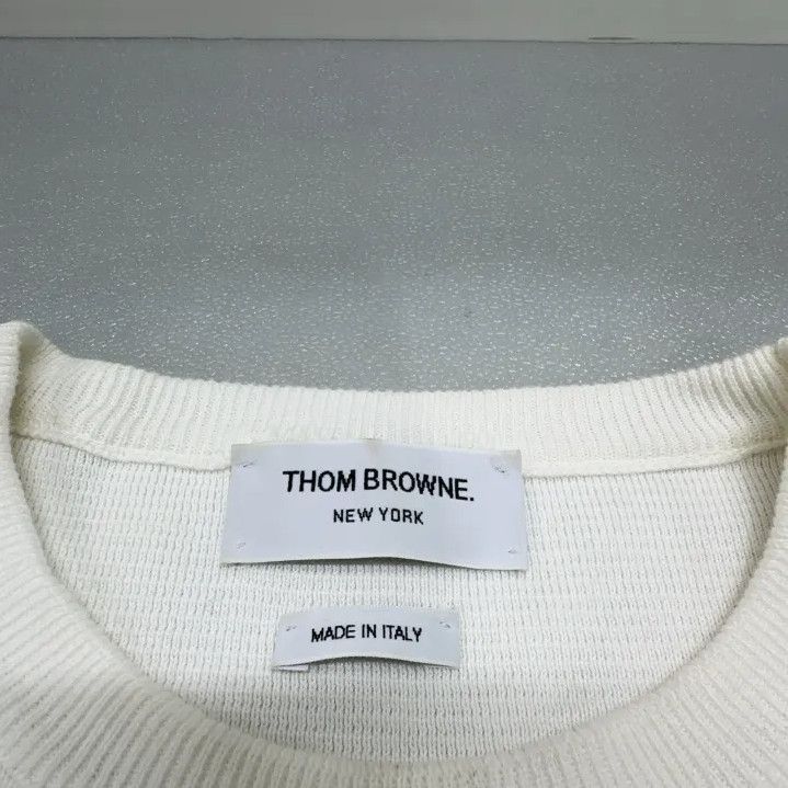 Thom Browne Thom Browne Classic Stripe Crewneck Sweater for Men Size US S / EU 44-46 / 1 - 5 Thumbnail