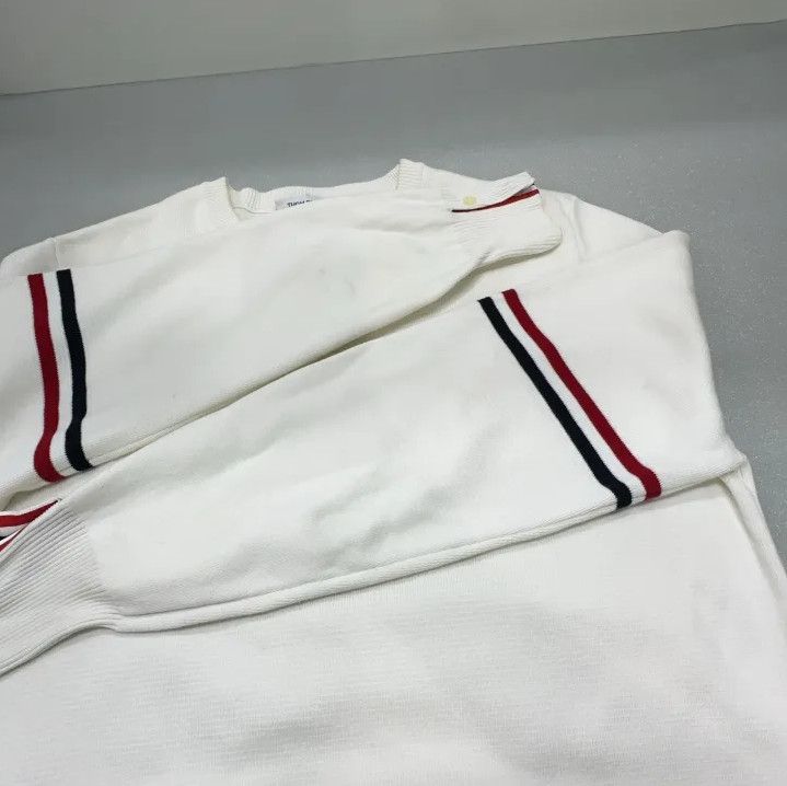 Thom Browne Thom Browne Classic Stripe Crewneck Sweater for Men Size US S / EU 44-46 / 1 - 6 Thumbnail