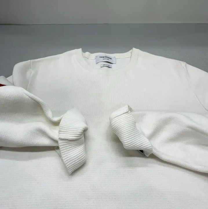 Thom Browne Thom Browne Classic Stripe Crewneck Sweater for Men Size US S / EU 44-46 / 1 - 12 Thumbnail